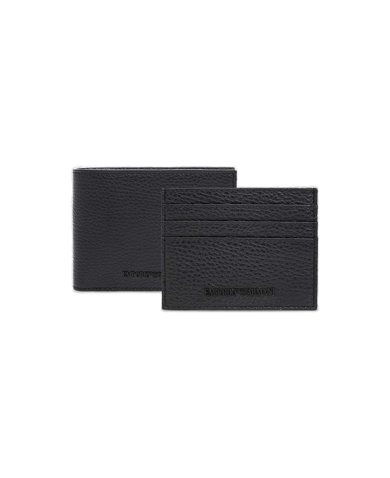 Emporio Armani Logo-embossed Wallet - Nero 財布