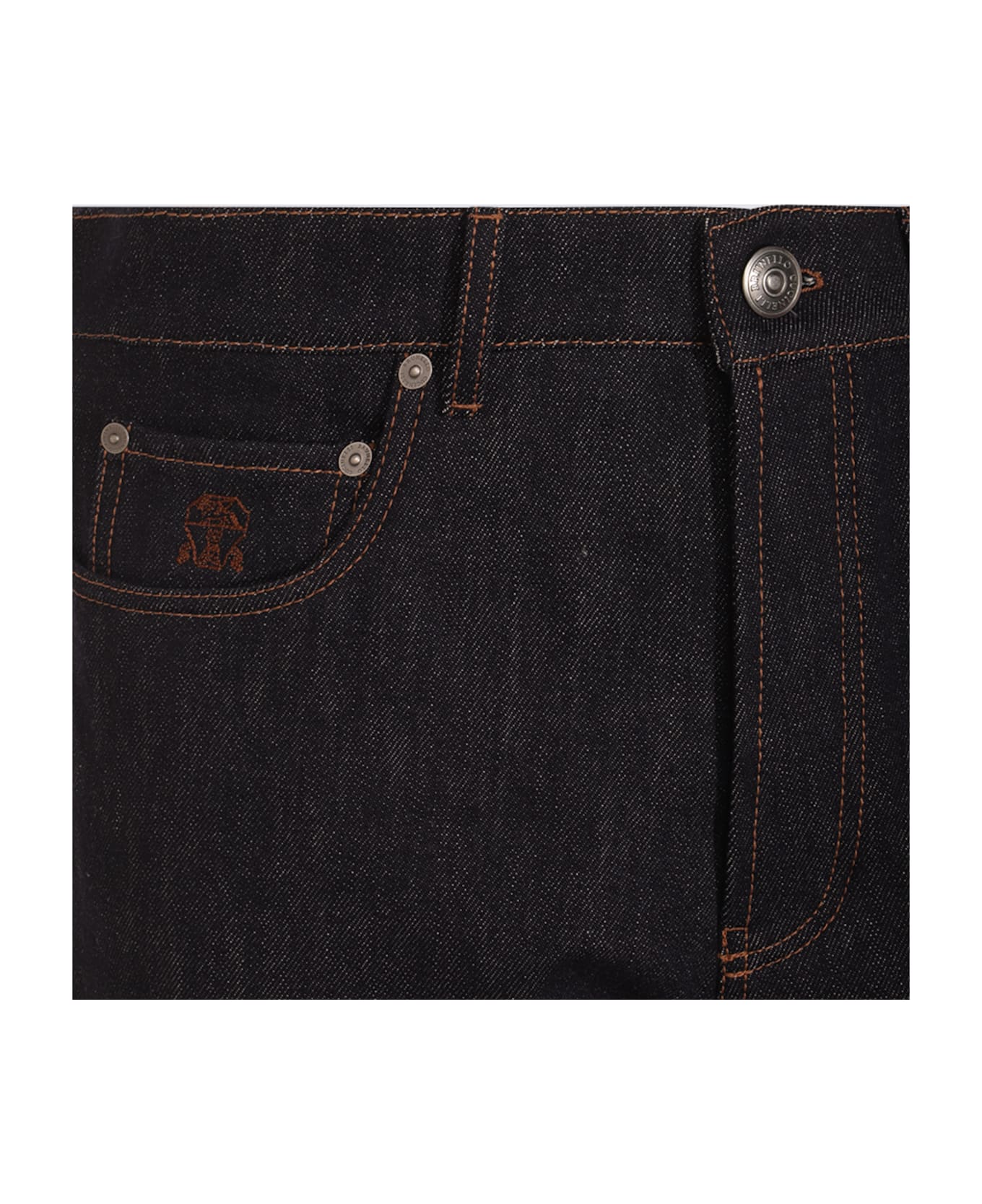 Brunello Cucinelli Dark Blue Cotton Jeans - Blue