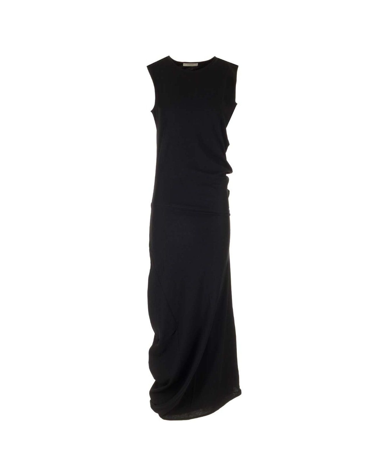 Lemaire Draped Crepe Sleeveless Maxi Dress - Black ワンピース＆ドレス