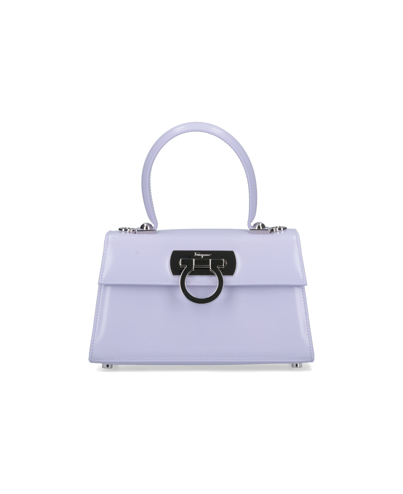 Ferragamo Ornament Gancini Handbag - Purple トートバッグ