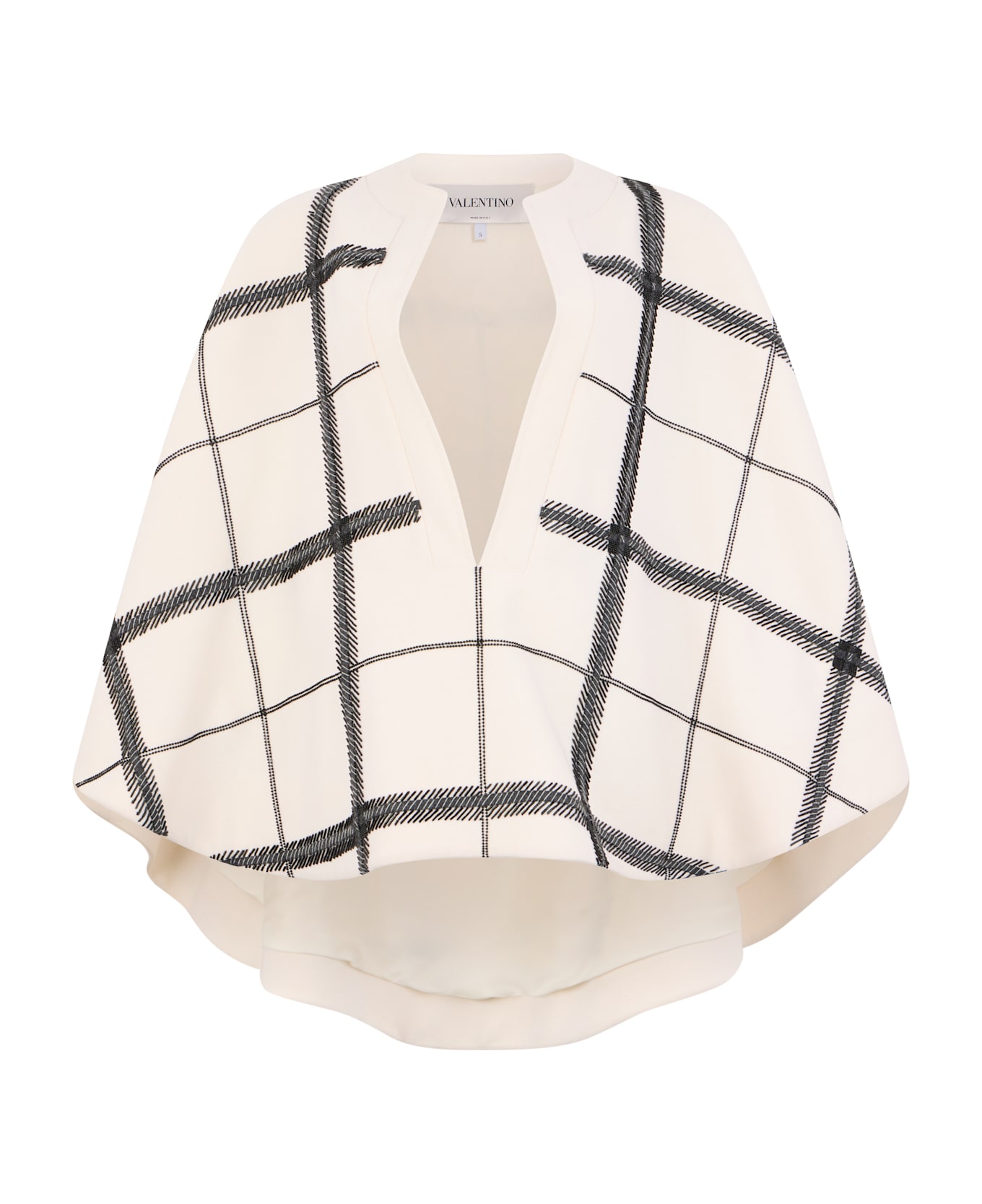 Valentino Garavani Cloak Made Of Virgin Wool And Cashmere - White