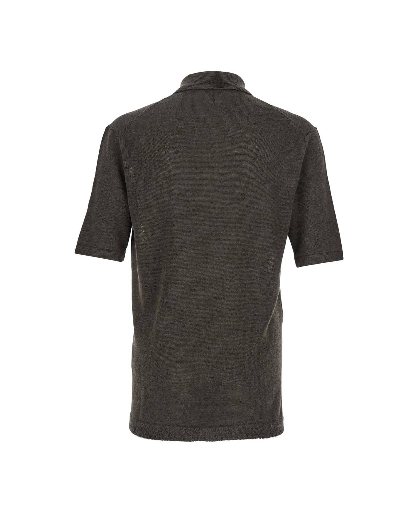 Bottega Veneta Light Linen Polo - Brown