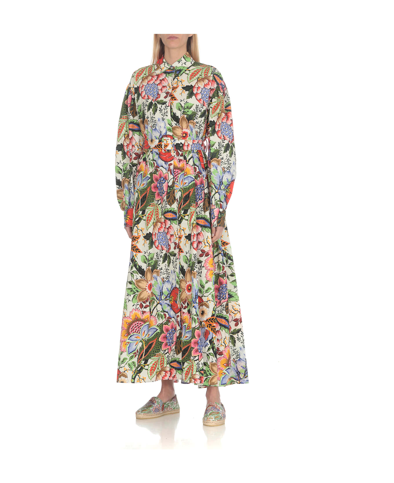 Etro Multicoloured Printed Cotton Shirt Dress - MultiColour ワンピース＆ドレス