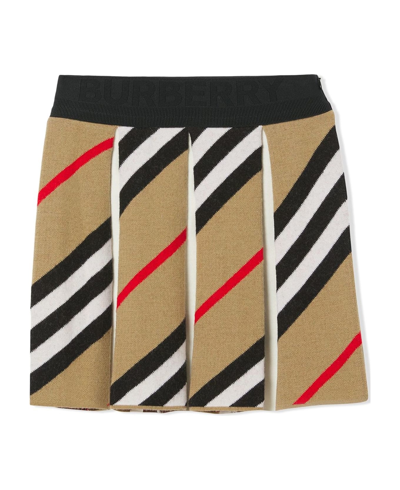 Burberry Archive Beige Wool-cotton Blend Skirt - Check