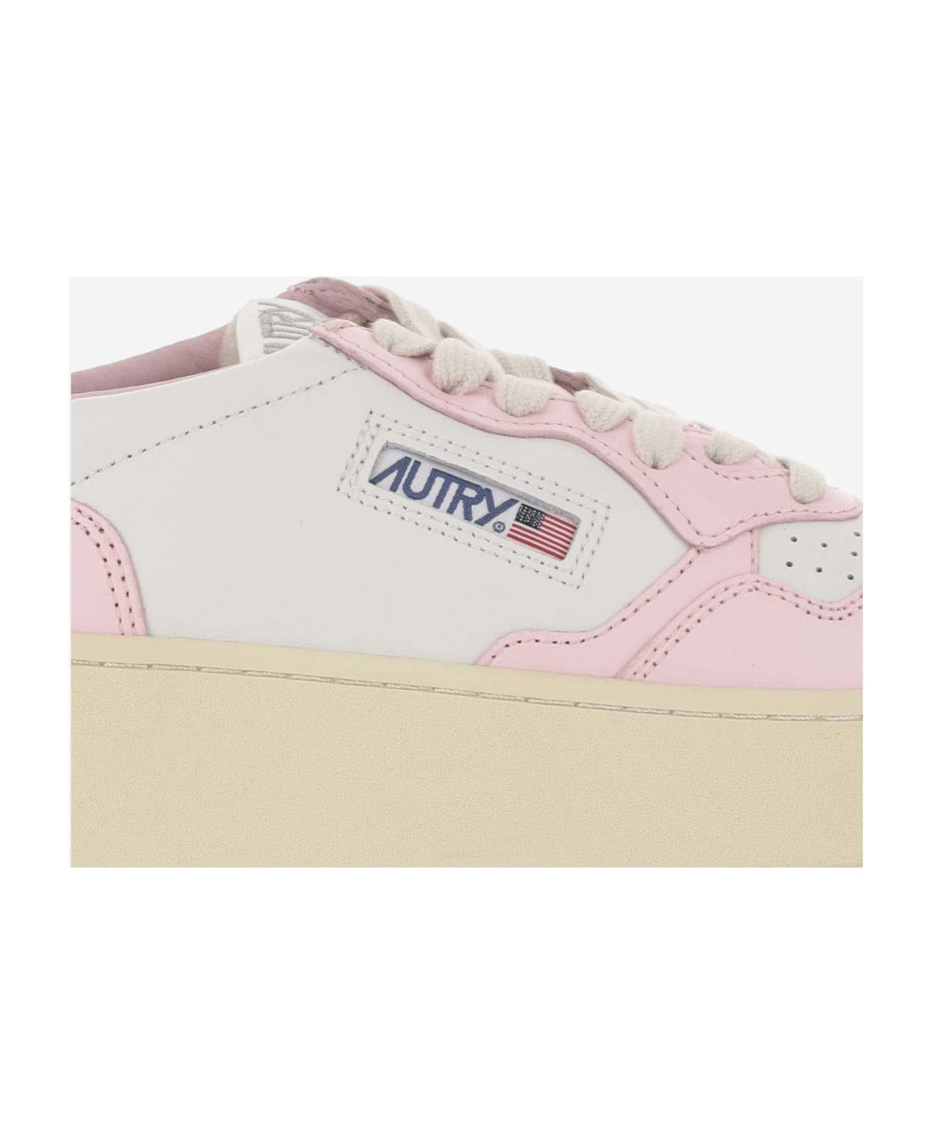 Autry Medalist Platform Low Leather Sneakers - Pink スニーカー