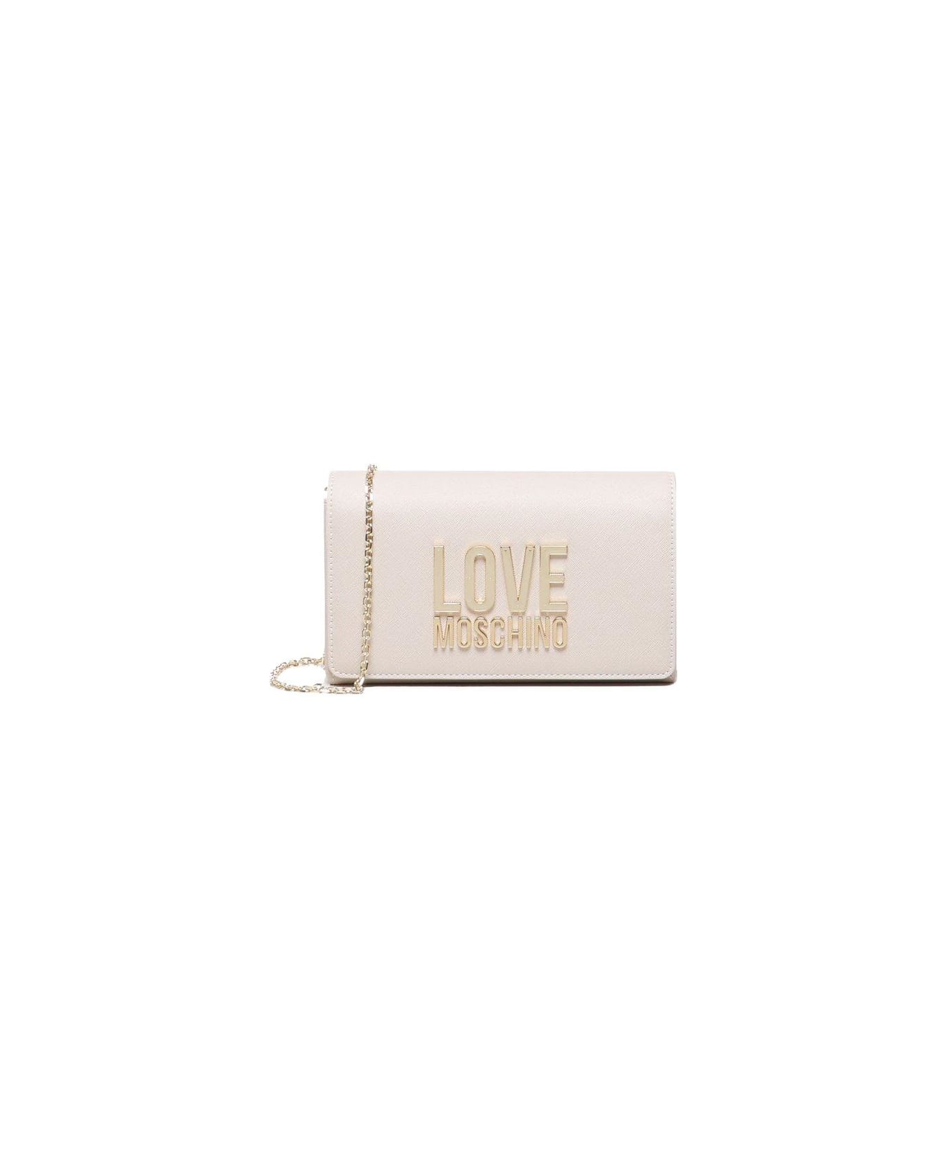Love Moschino Logo Lettering Chain Linked Crossbody Bag - Fantasy color