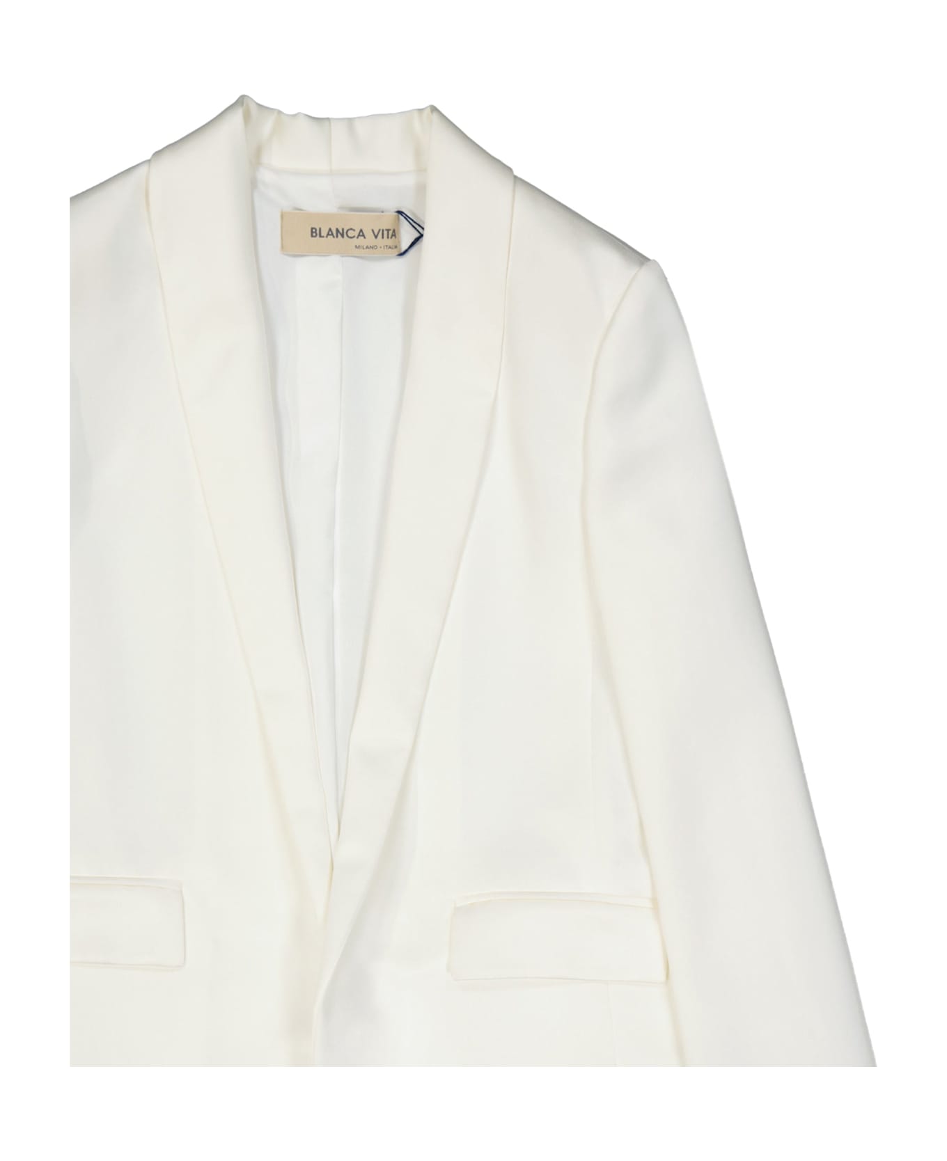 Blanca Vita Satin Effect Jacket - White