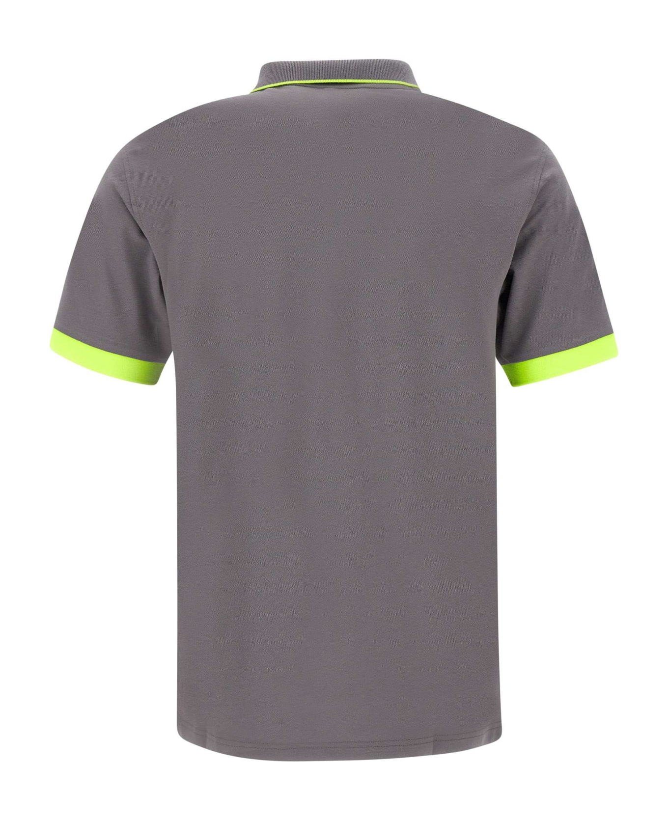 Sun 68 "big Stripe Cotton Polo Shirt - GREY ポロシャツ