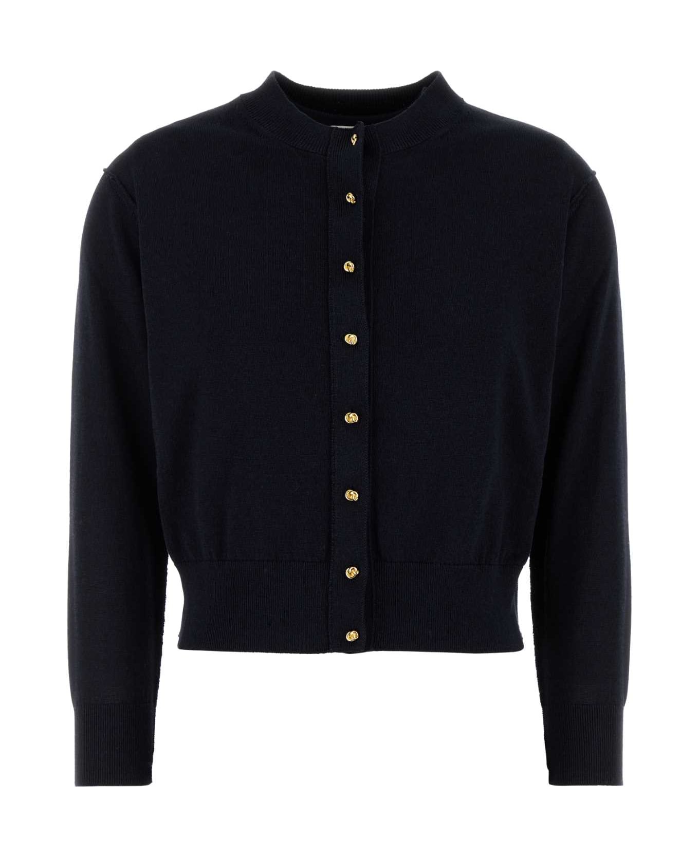 Bottega Veneta Midnight Blue Cotton Blend Twin-set - NAVY