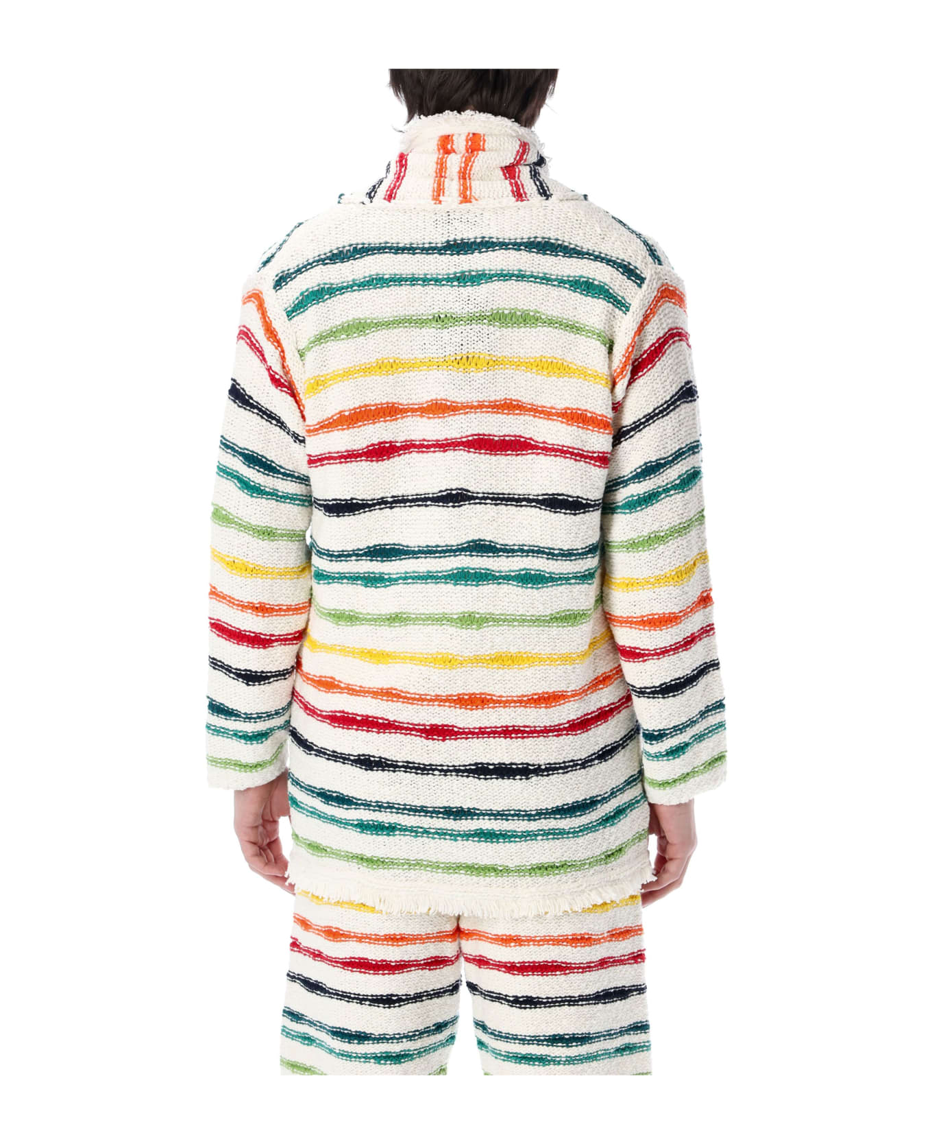 Alanui Island Wave Icon Cardigan - WHITE MULTICOLOR