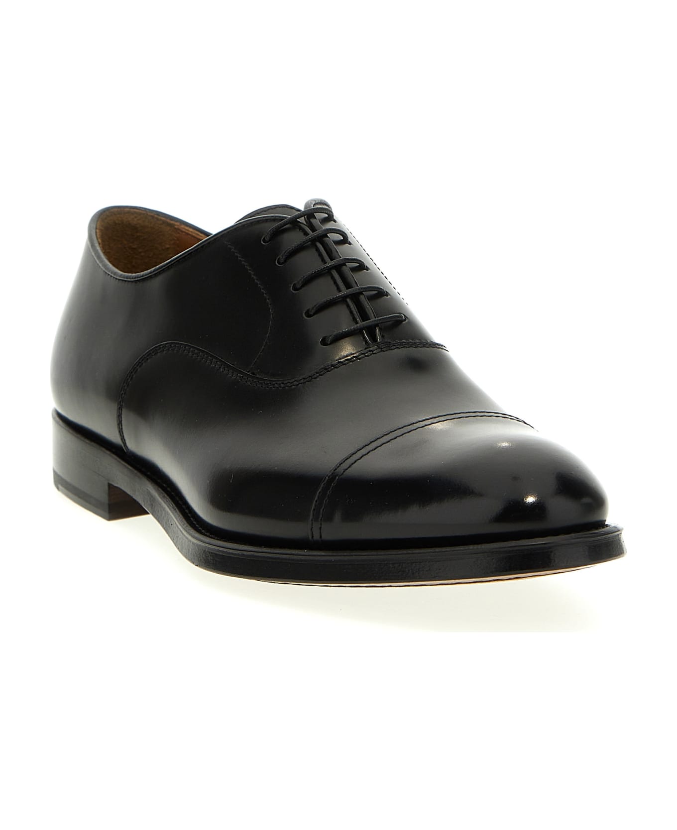Doucal's Lace-up Leather - Black