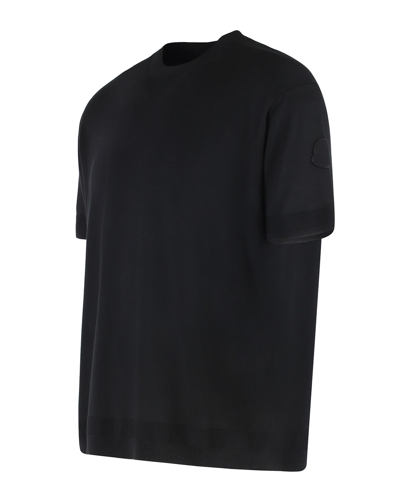 Moncler Short Sleeve Sweater - black