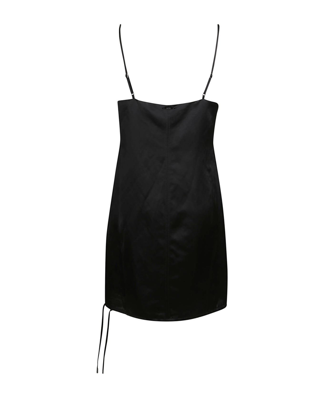 Calvin Klein Viscose Linen Mini Slip Dress - Black キャミソール