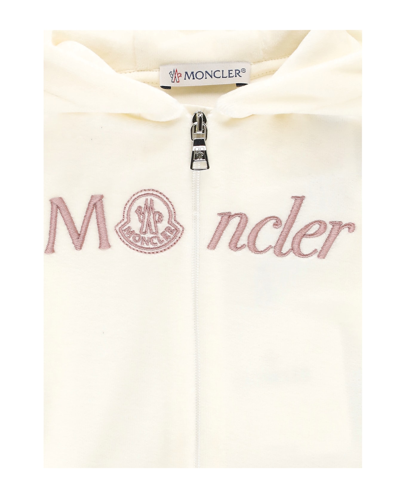 Moncler Two-piece Jumpsuit With Logo - Ivory