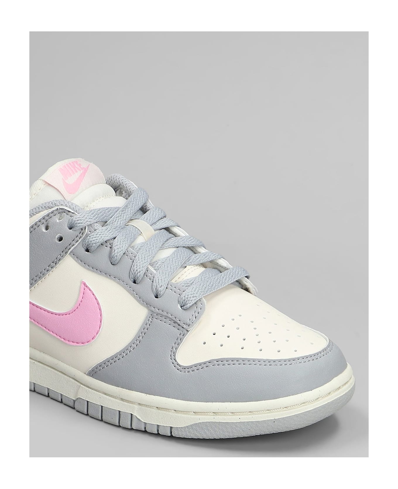 Nike Dunk Low Sneakers In Grey Leather - grey