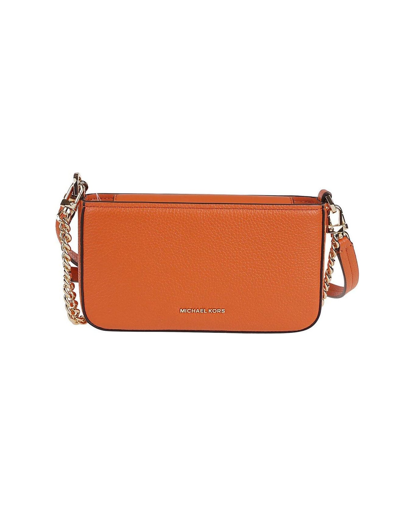 Michael Kors Bryant Small Pebbled Convertible Pouch - Orange Punch