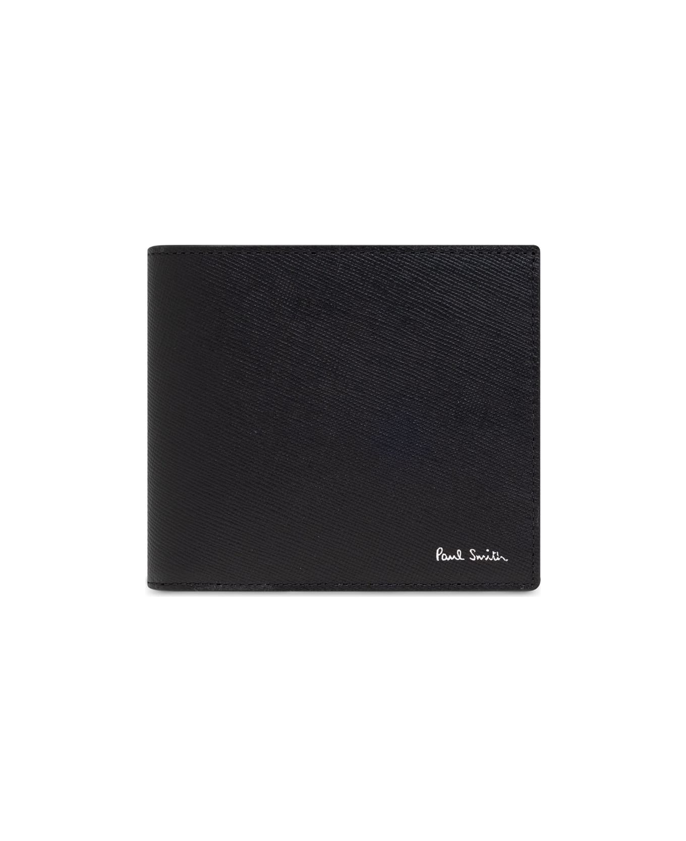 PS by Paul Smith Leather Wallet With Logo - Nero