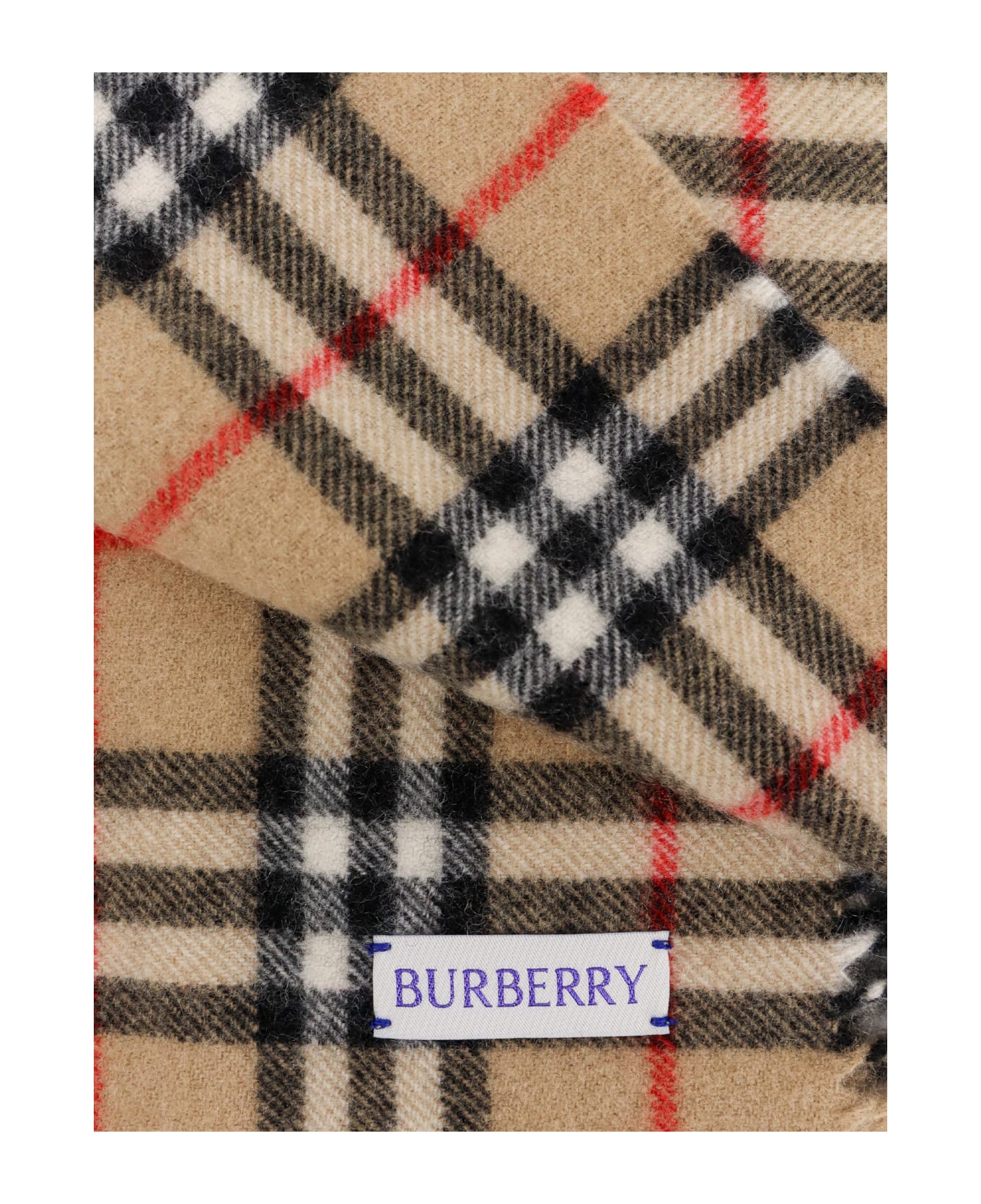 Burberry Nova-check Fringed Scarf - Archive Beige スカーフ