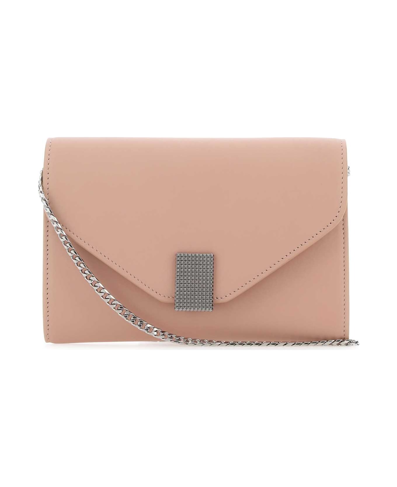 Lanvin Antiqued Pink Leather Concerto Clutch - Pink クラッチバッグ