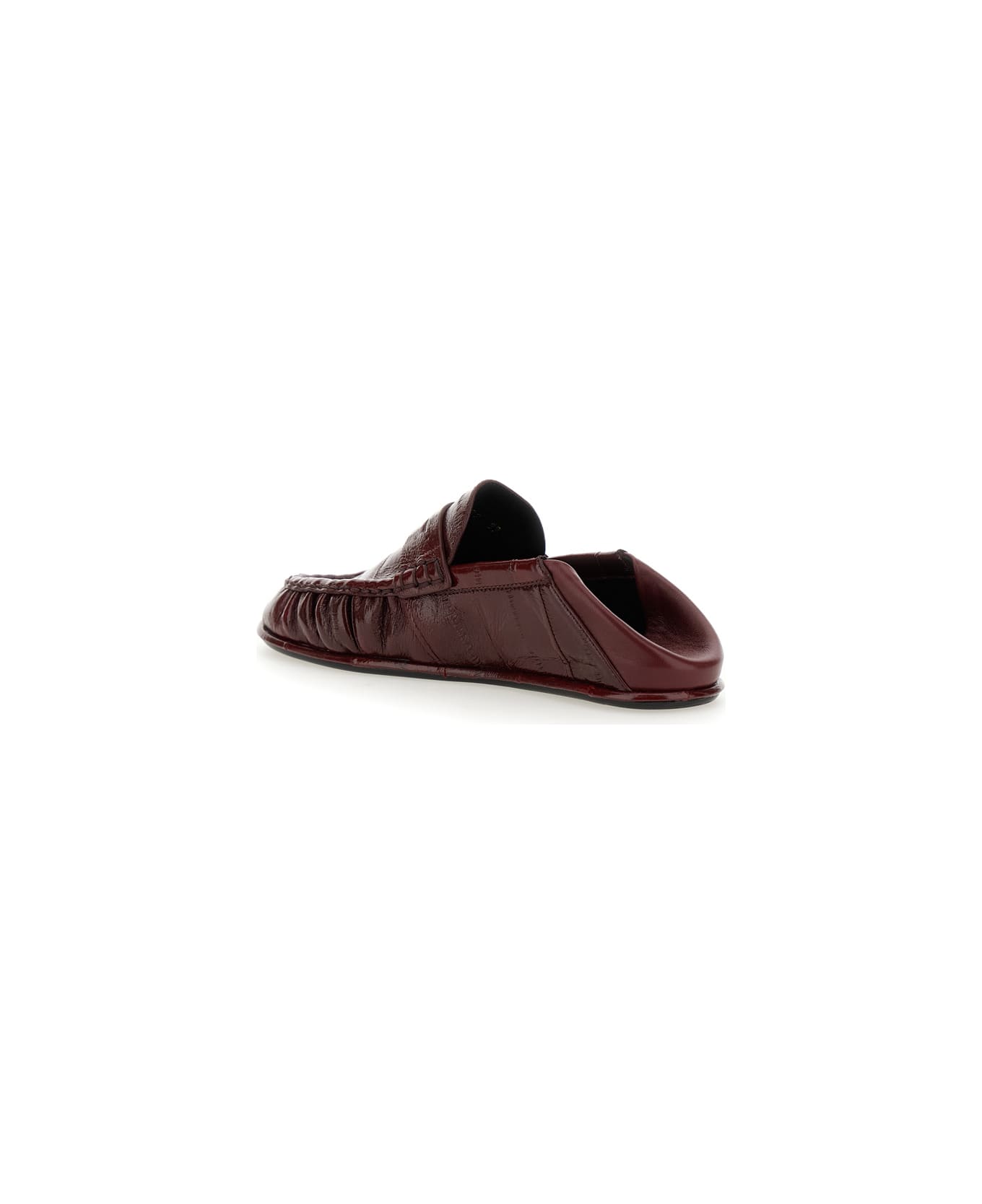 Saint Laurent New Le Loafer 00 Mocassin Anguille Vernis - Bordeaux