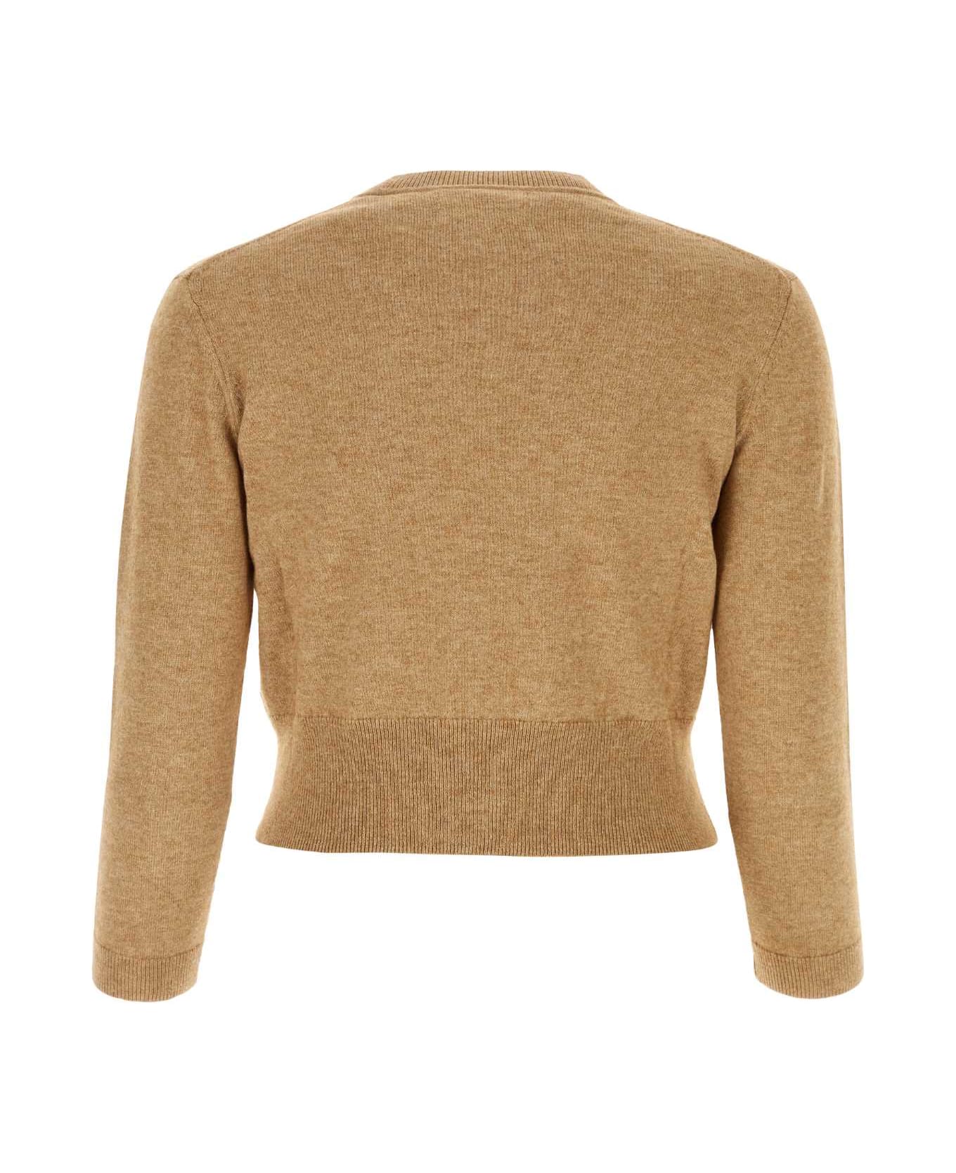 Marant Étoile Melangã¨ Biscuit Cotton Blend Newton Cardigan - CAMEL