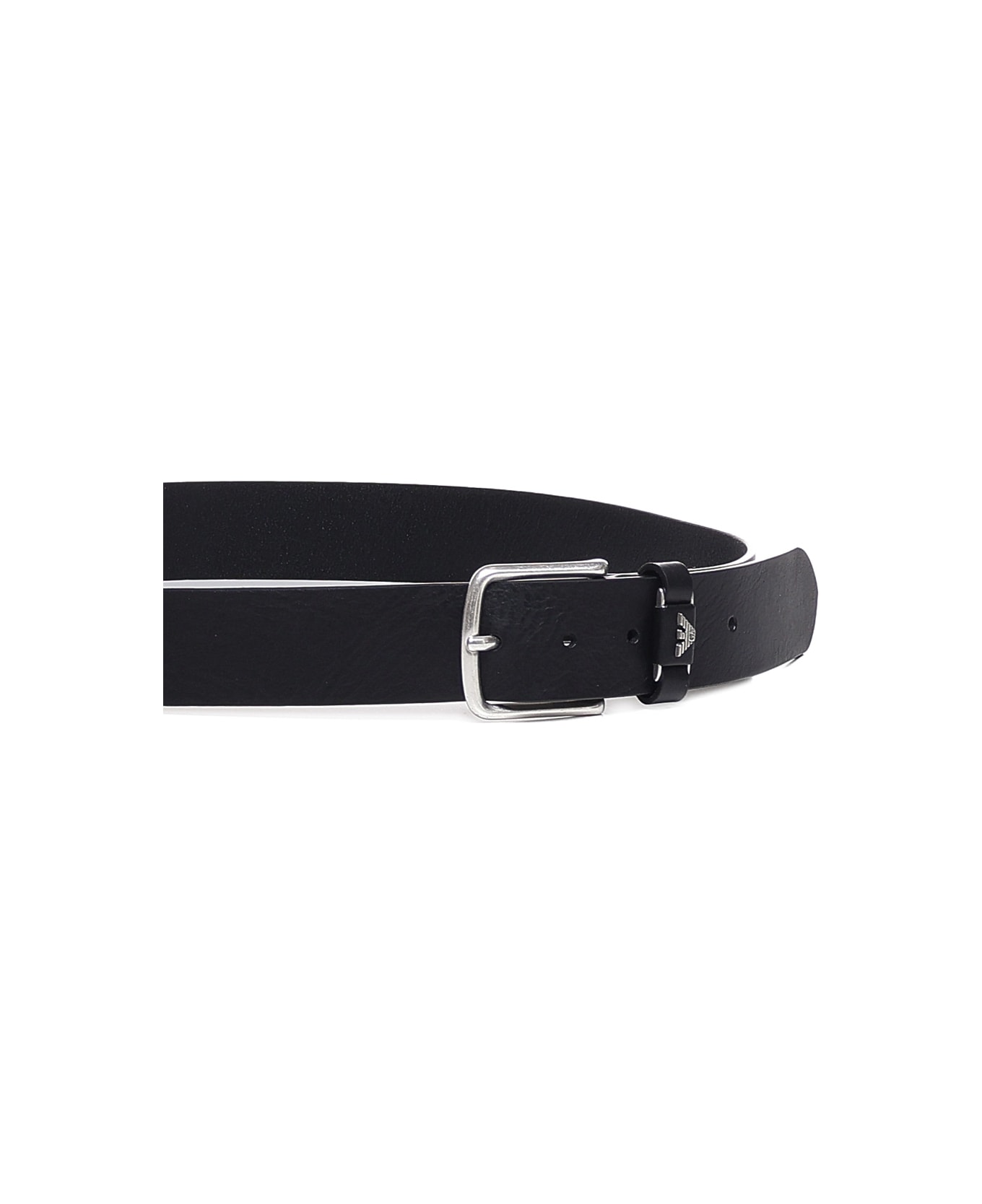 Emporio Armani Cowhide Belt - Black