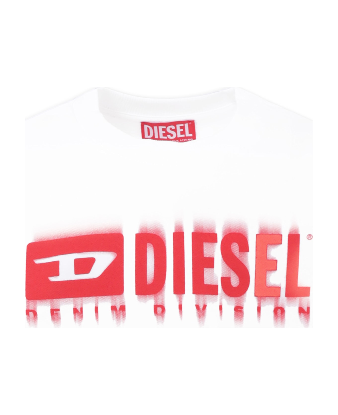Diesel White Sweatshirt For Boy With Logo - White