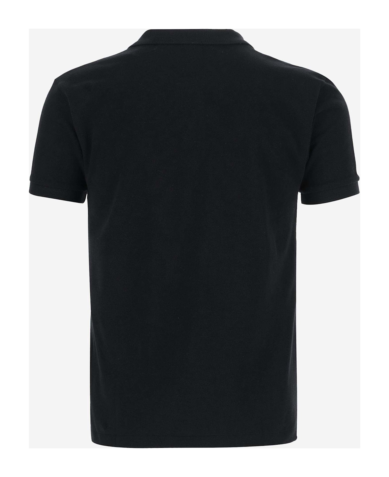 Comme des Garçons Play Cotton Polo Shirt With Logo - Black