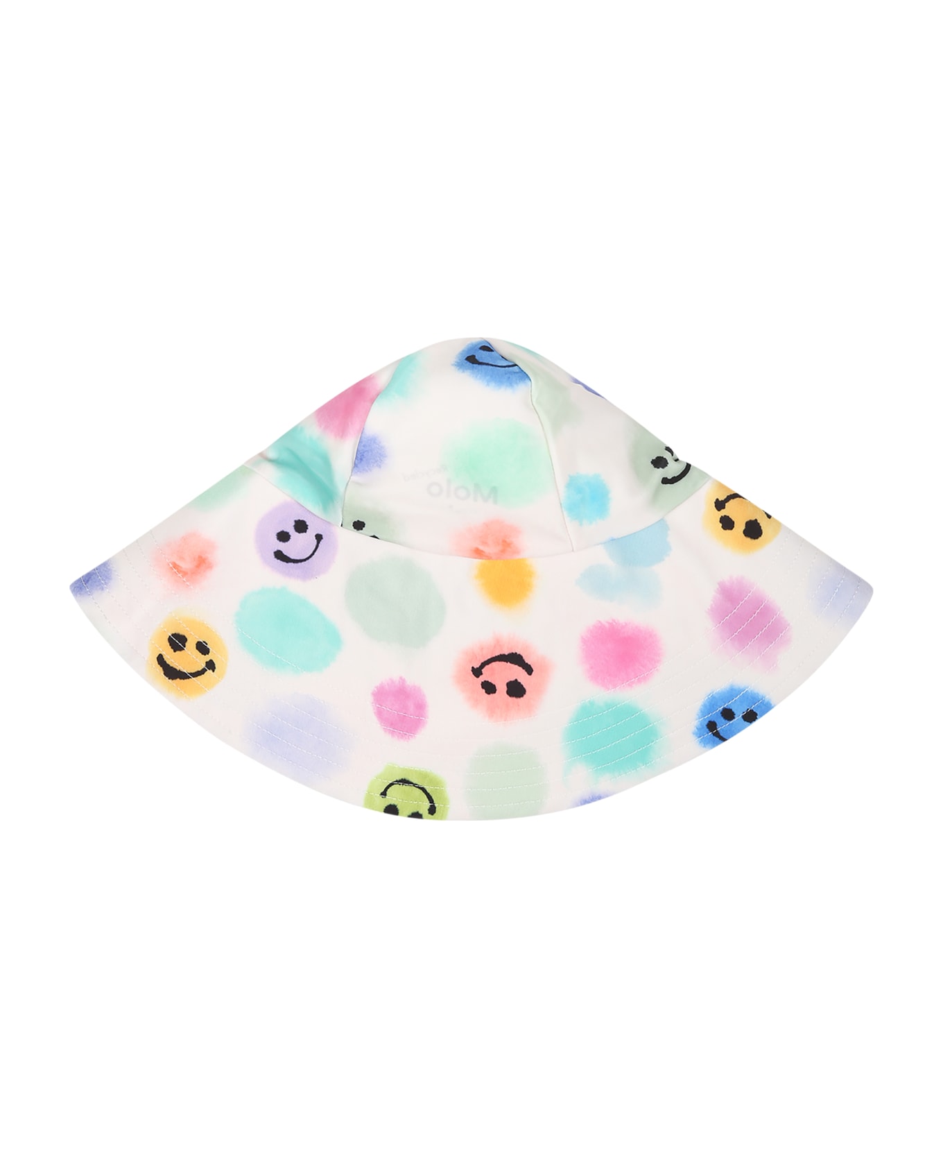 Molo White Cloche For Babykids With Smiley - Multicolor