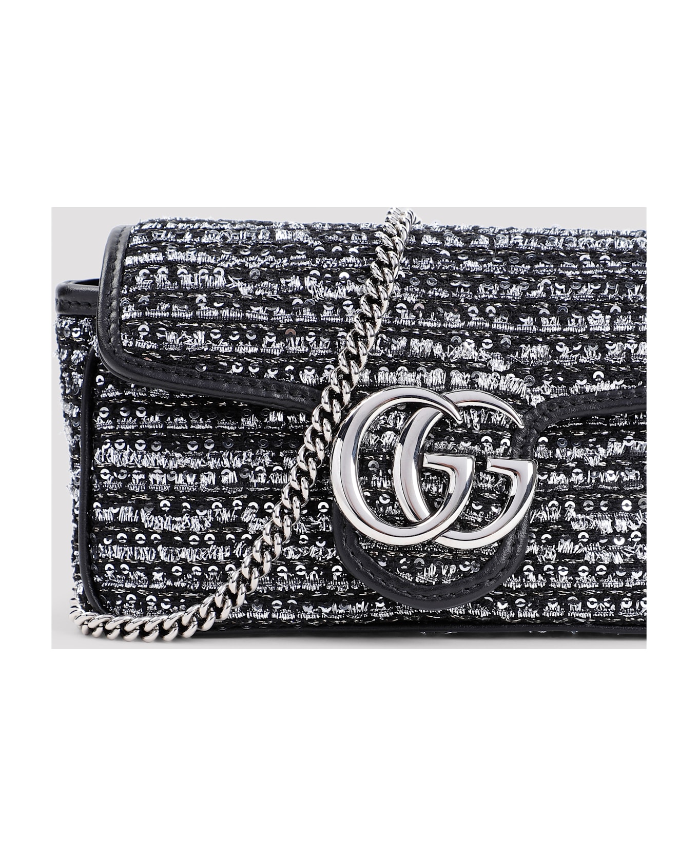 Gucci Supermini Gg Marmont 2.0 Bag - Black Silver