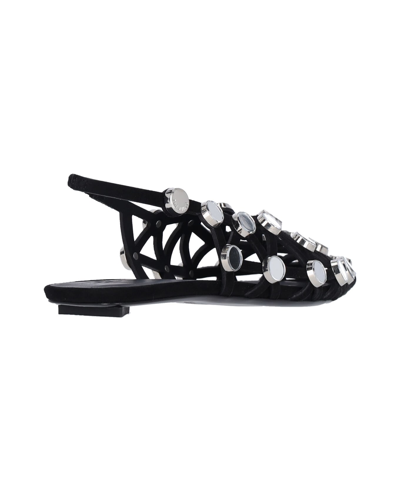The Attico Grid Ballerinas - Black