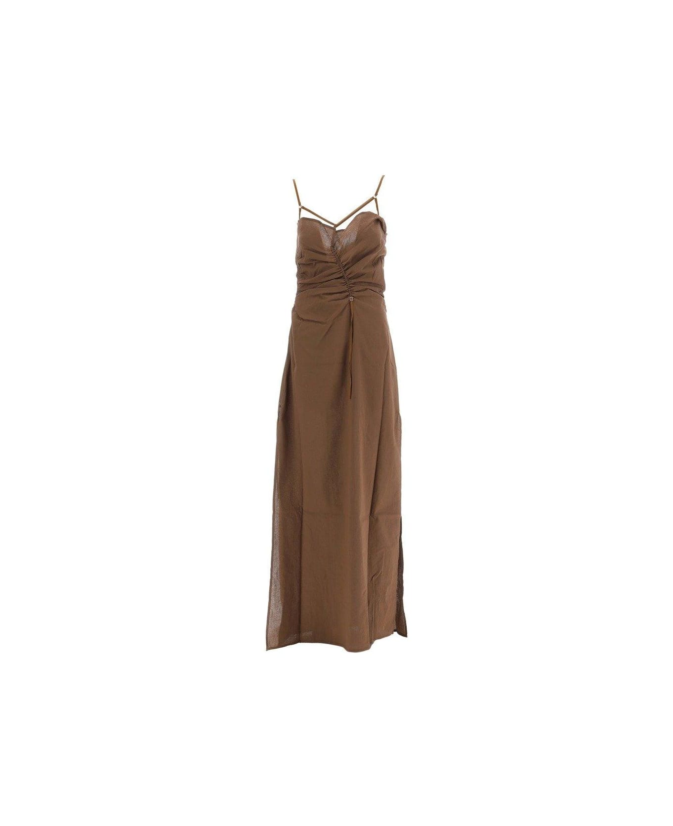 Jacquemus Ruched Slip Flared Dress - Red