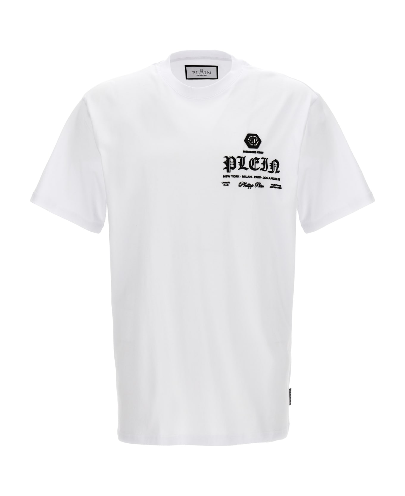 Philipp Plein Rubberized Logo T-shirt - WHITE シャツ