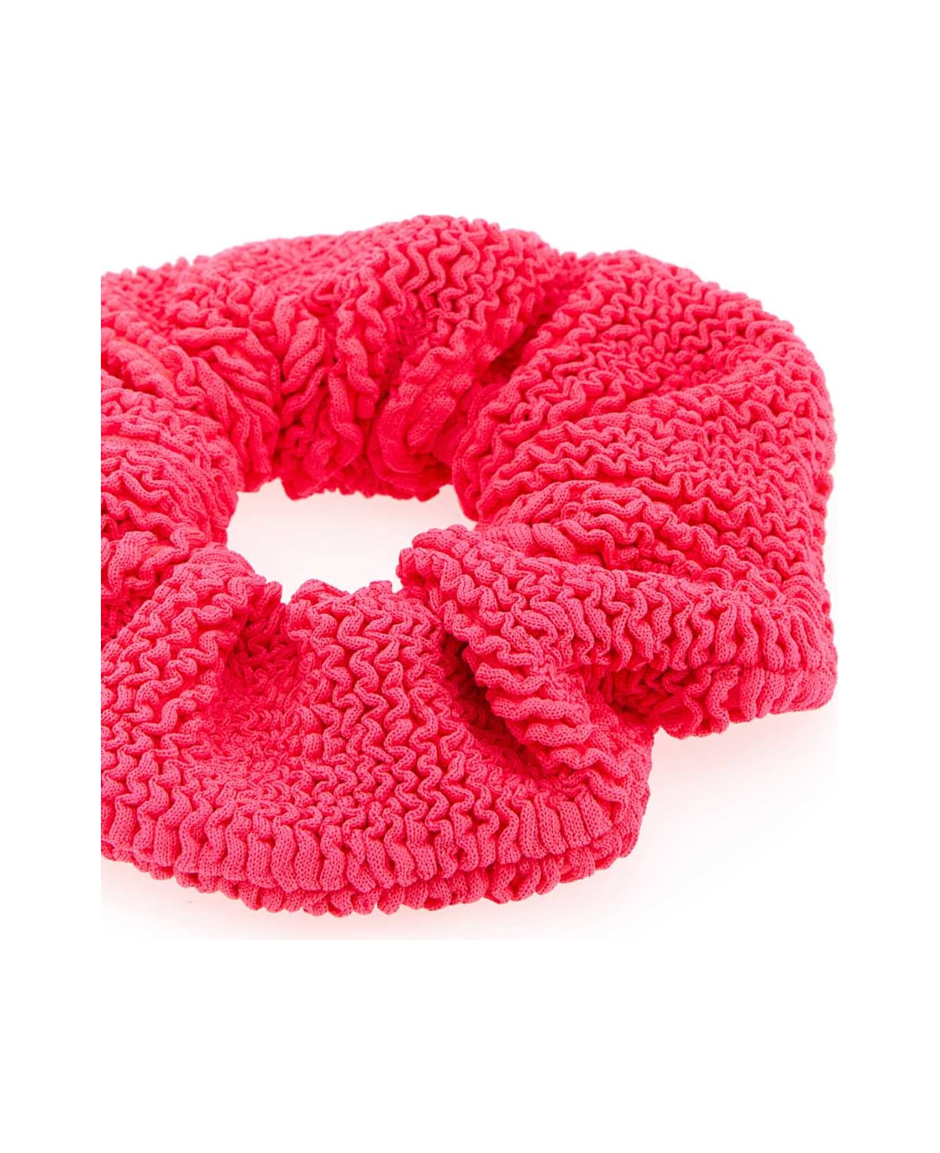 Hunza G Fluo Pink Fabric Scrunchie - HOTPINK ヘアアクセサリー