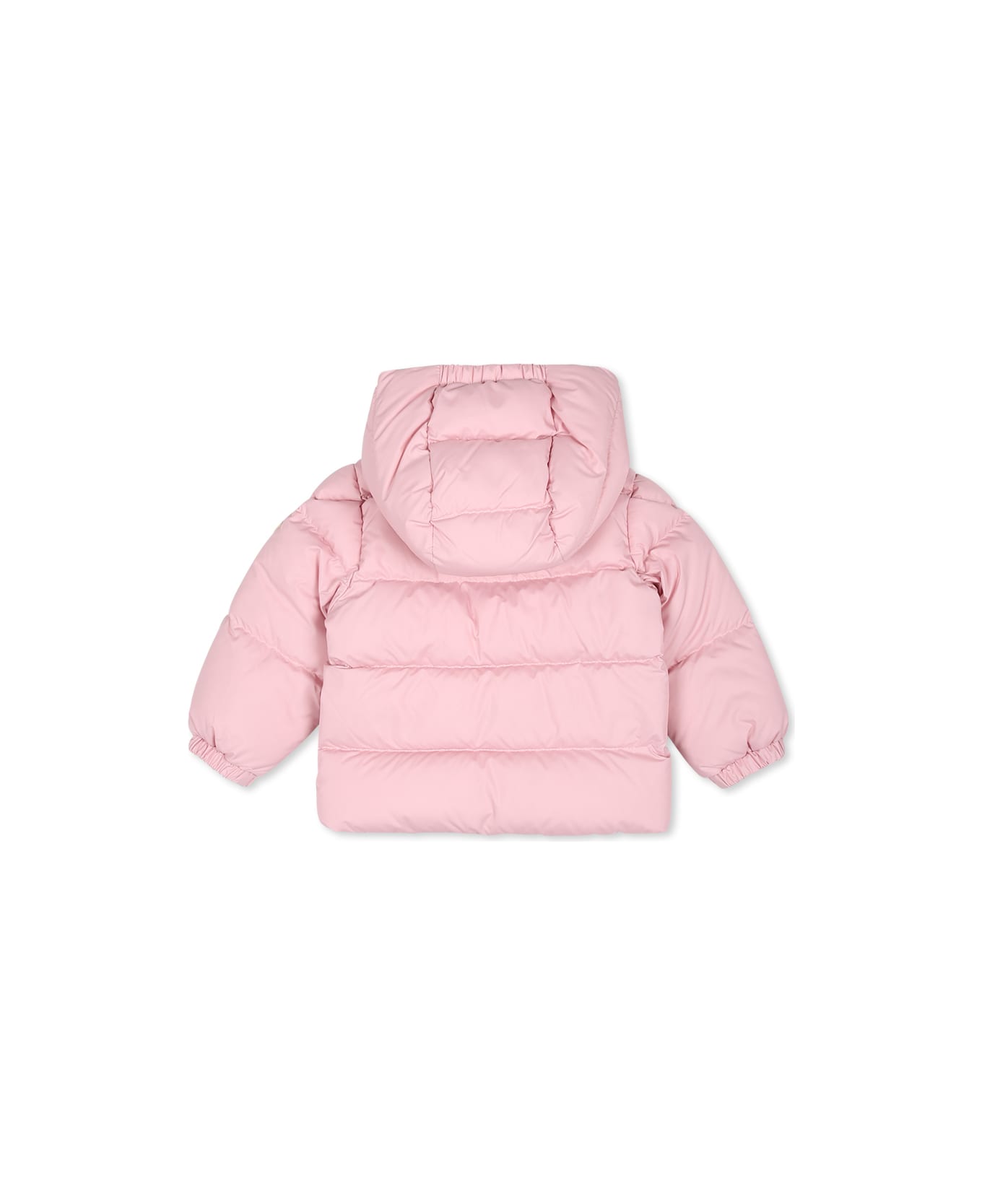 Moncler Sharon Pink Down Jacket For Baby Girlwith Logo - Rosa