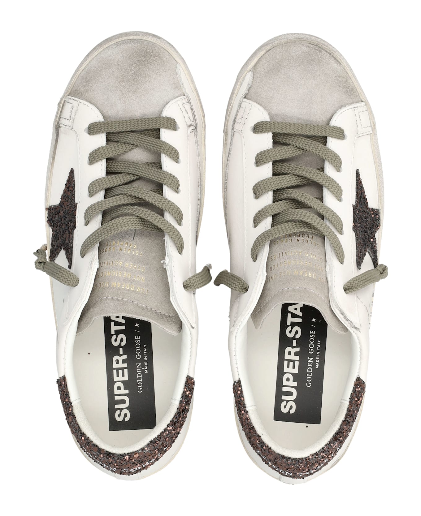 Golden Goose Superstar Leo Glitter - MILK + BROWN GLITTER