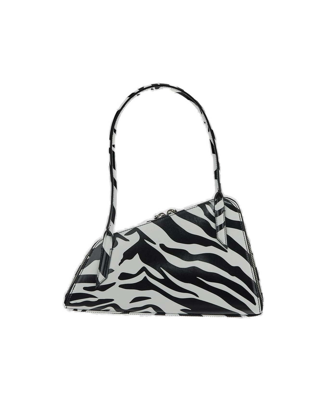 The Attico Sunrise Zebra Printed Shoulder Bag - White トートバッグ