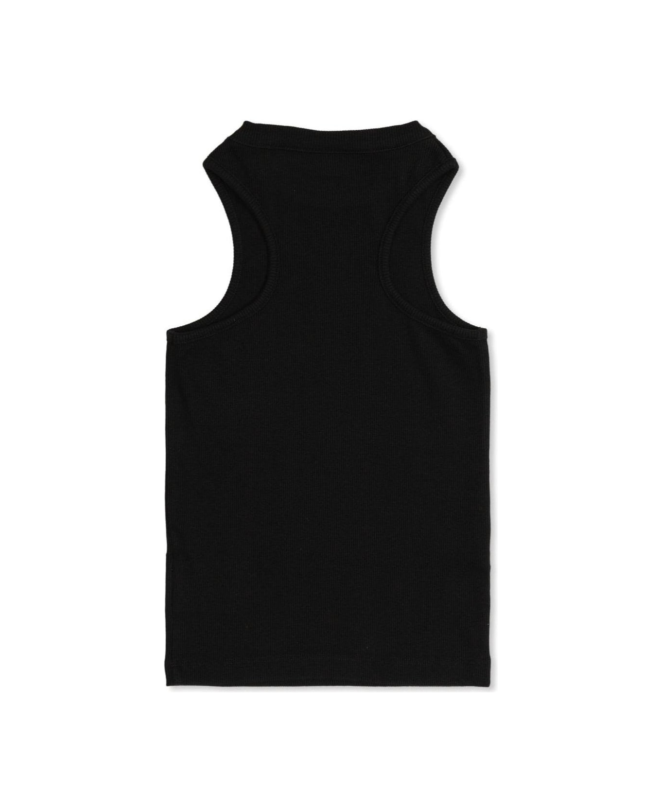 Off-White Stamp Ribbed Tank Top - Black White