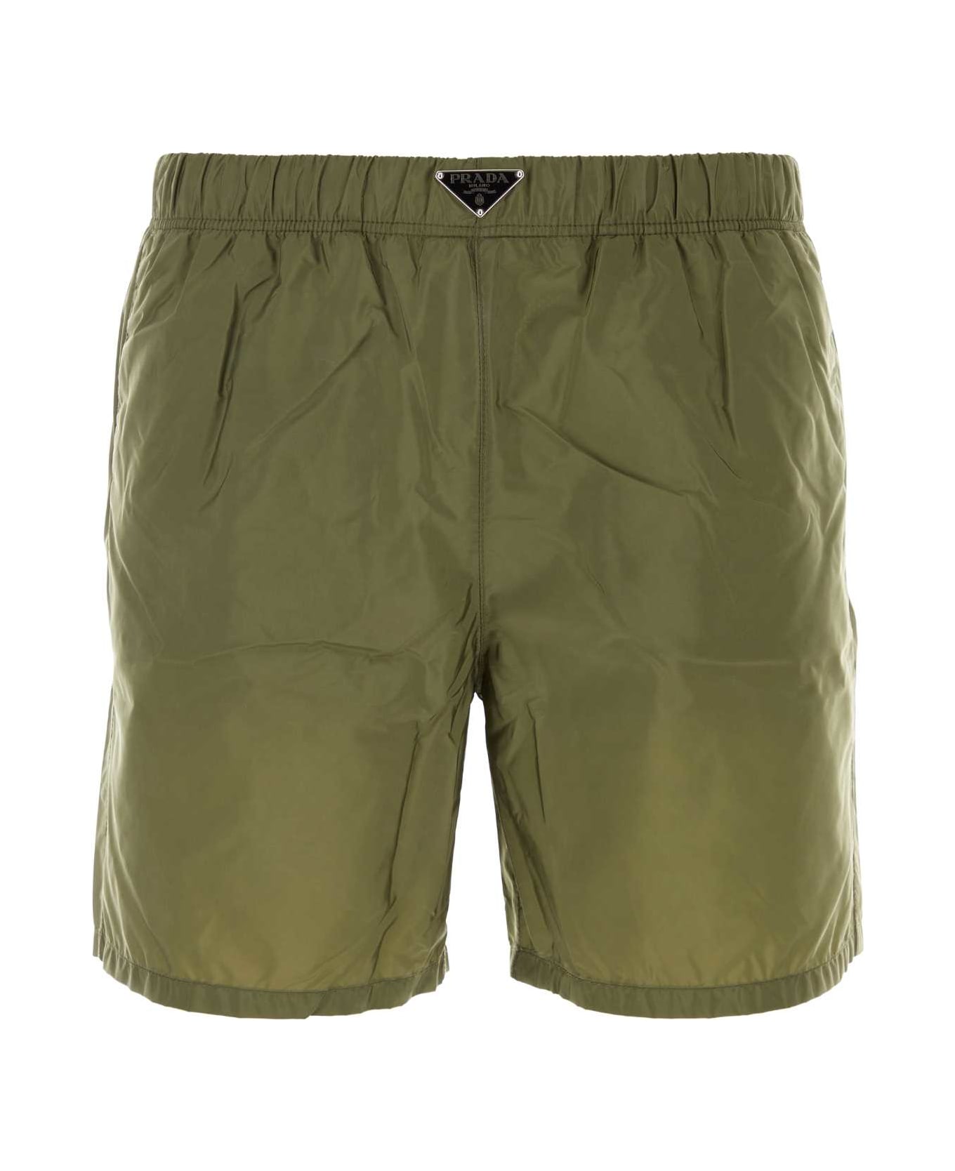 Prada Army Green Re-nylon Swimming Shorts - MILITARE 水着