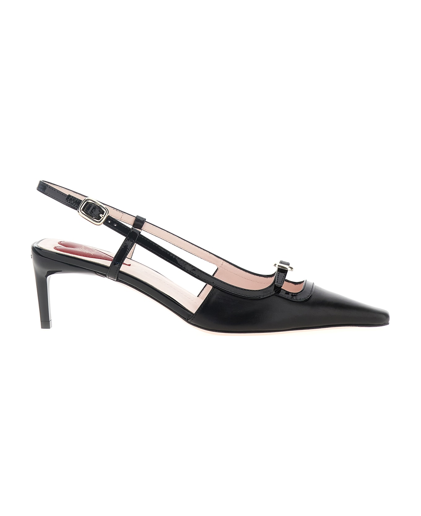 Roger Vivier Mini Buckle Sling Back Dec 55 - NERO