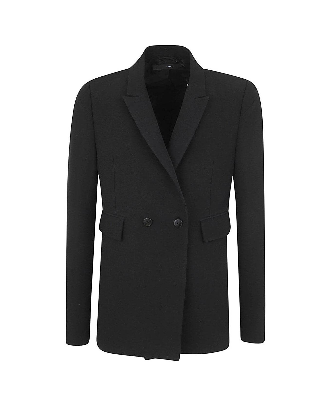 Sapio Panama Long Jacket - Black コート