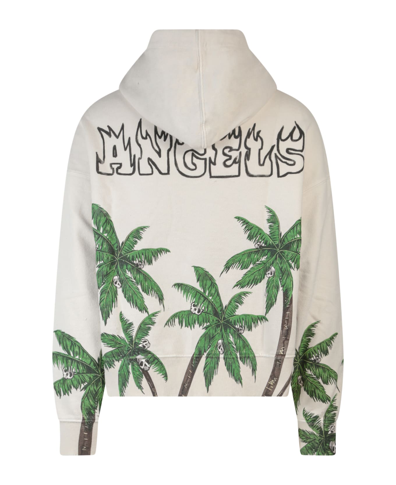 Palm Angels Palms & Skull Vintage Hoodie - White/Green