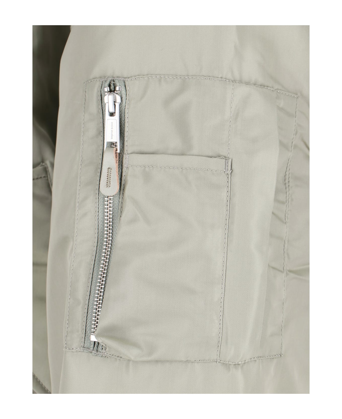 Entire Studios "broad" Zip Bomber Jacket - Gray