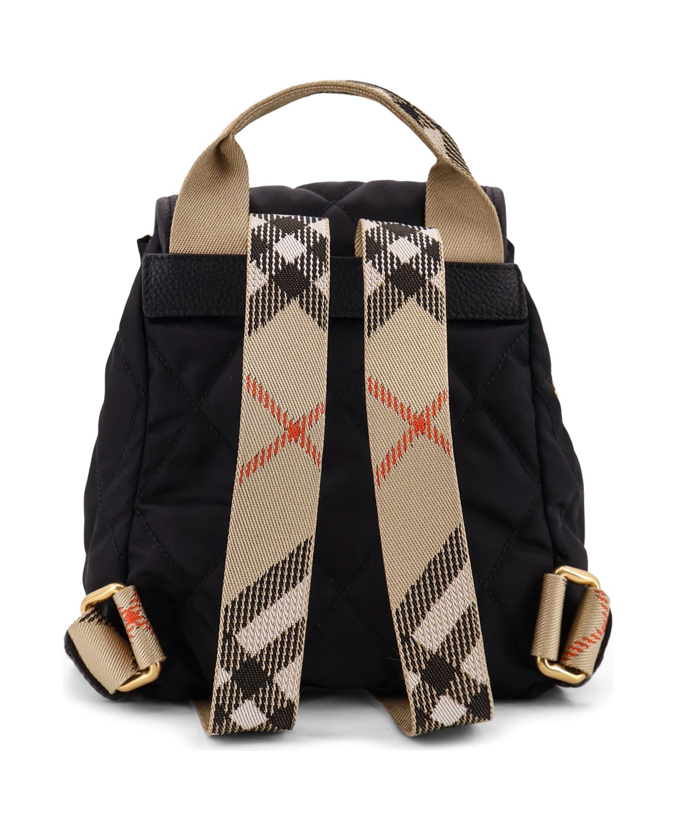Burberry Nylon Backpack With Leather Logo Patch - Black バックパック