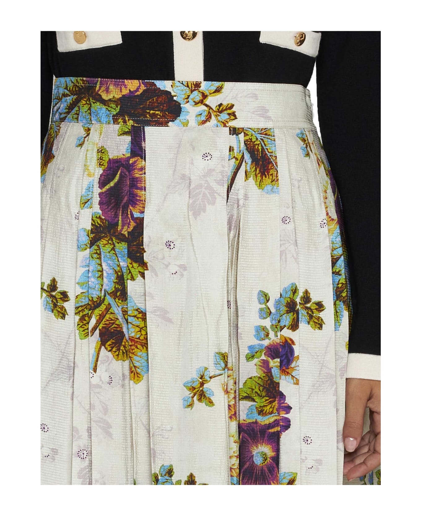 Tory Burch Flower Midi Skirt - Purple スカート