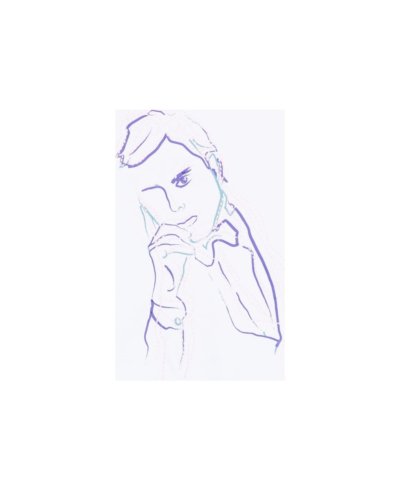 Emporio Armani Cotton T-shirt With Giorgio Armani Print - White