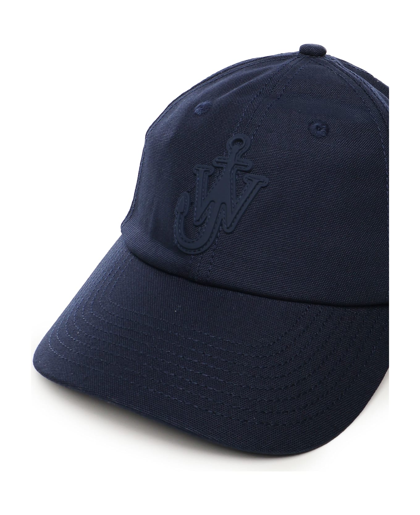 J.W. Anderson Canvas Baseball Cap With Jwa Anchor Logo - NAVY