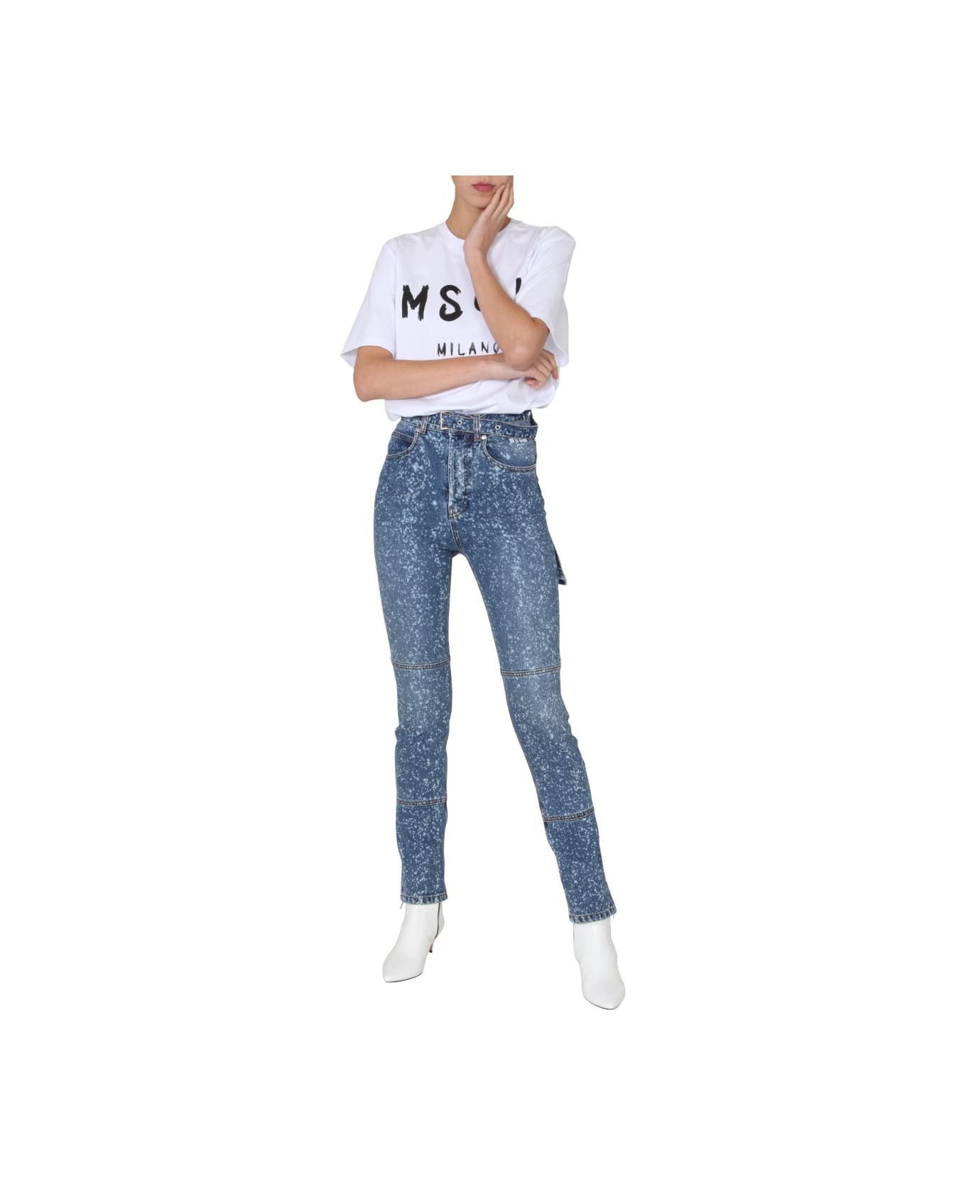 MSGM Skinny Fit Jeans - BLUE デニム