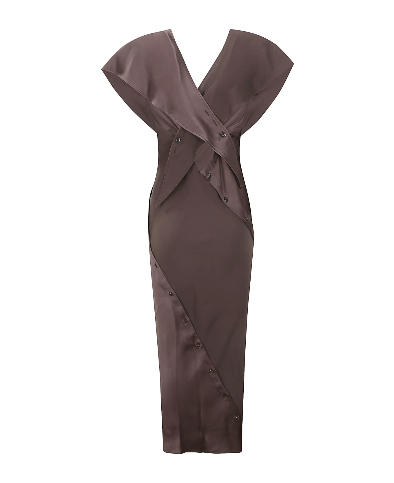Setchu Origami Dress 3 - D.BROWN