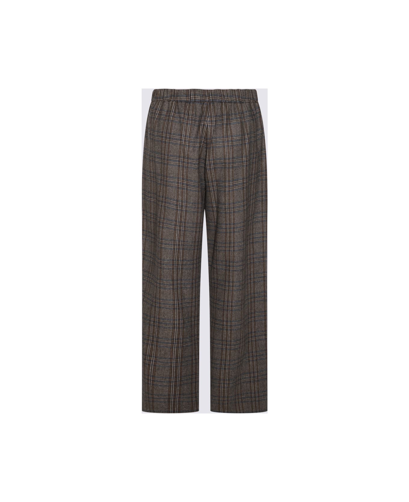 'S Max Mara Dark Grey Wool Pants - ECRU/MORO/AZZURRO